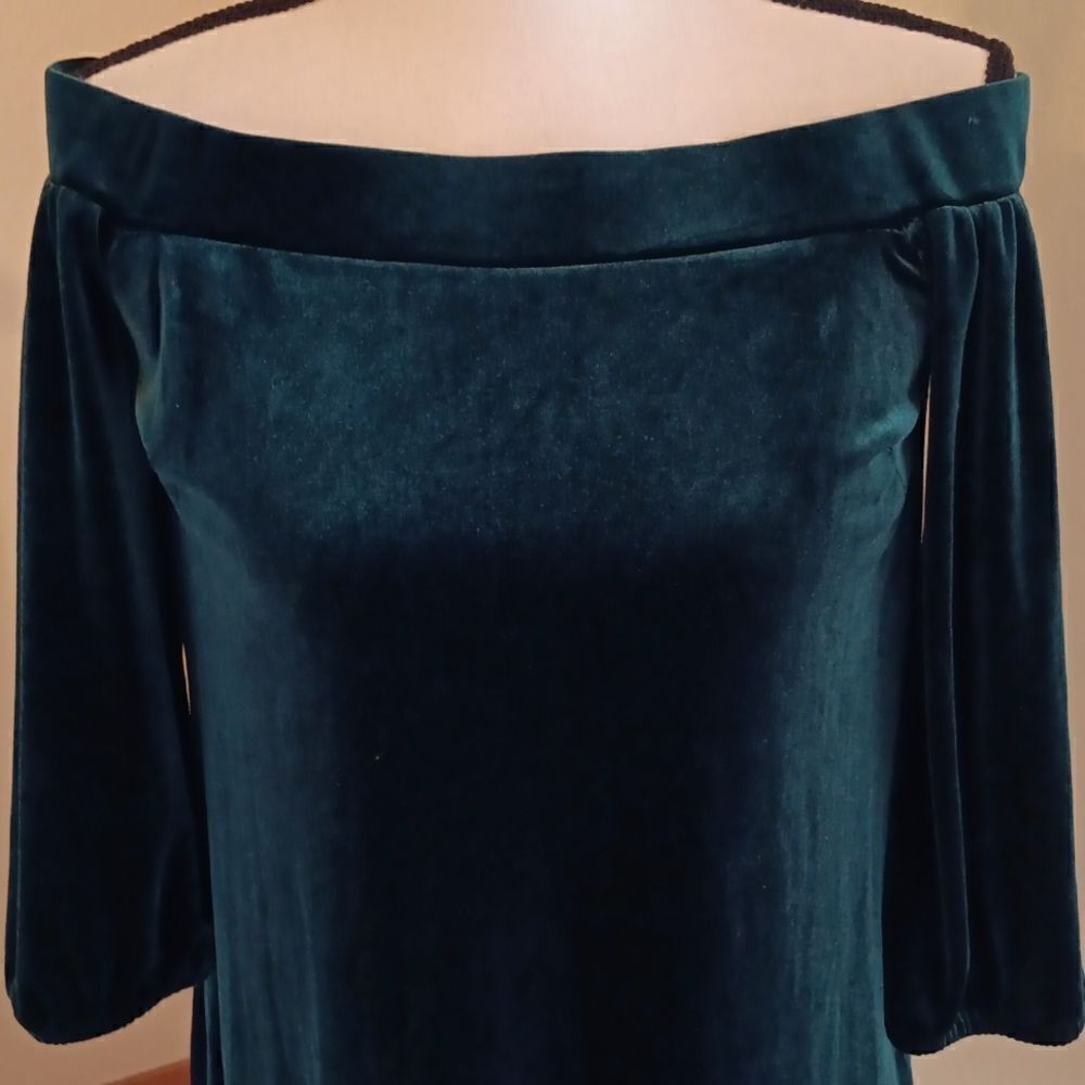 Vince Camuto Velvet Off Shoulder Dress - Picture 3 of 11